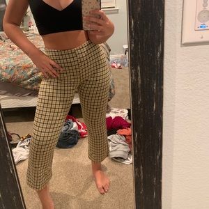 urban gingham boot cut pants